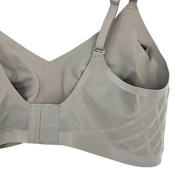 Honeylove Silhouette Bra Moondust Gray Size Large L Wireless Removable Pads - Picture 5 of 6